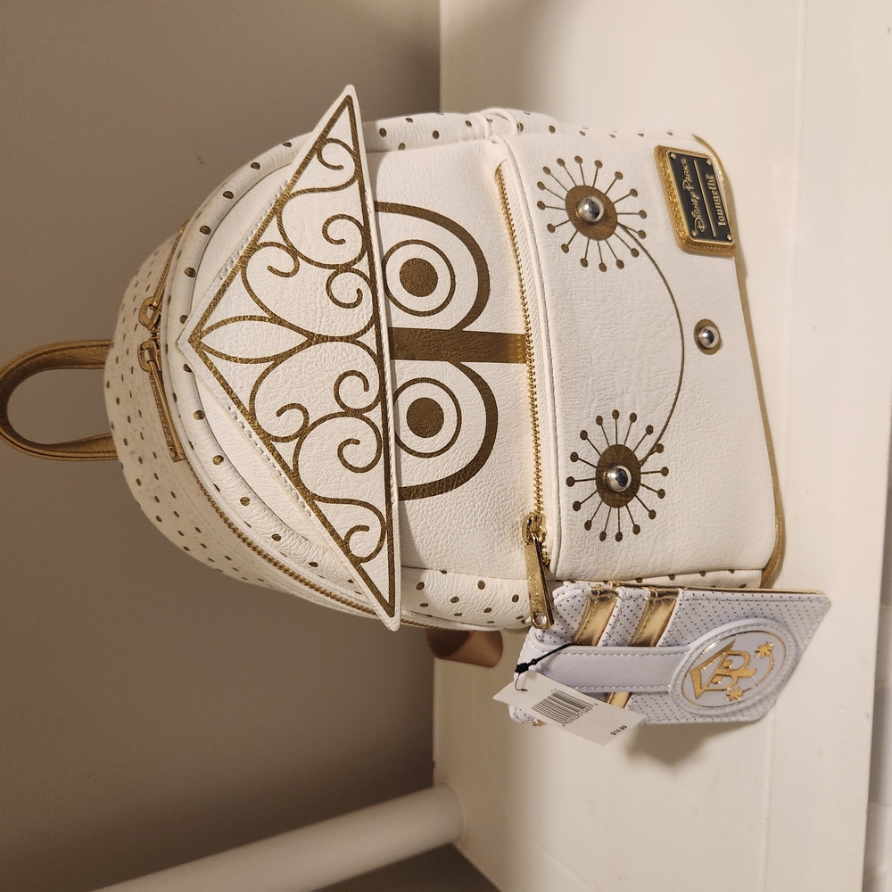 Loungefly White Small World Backpack